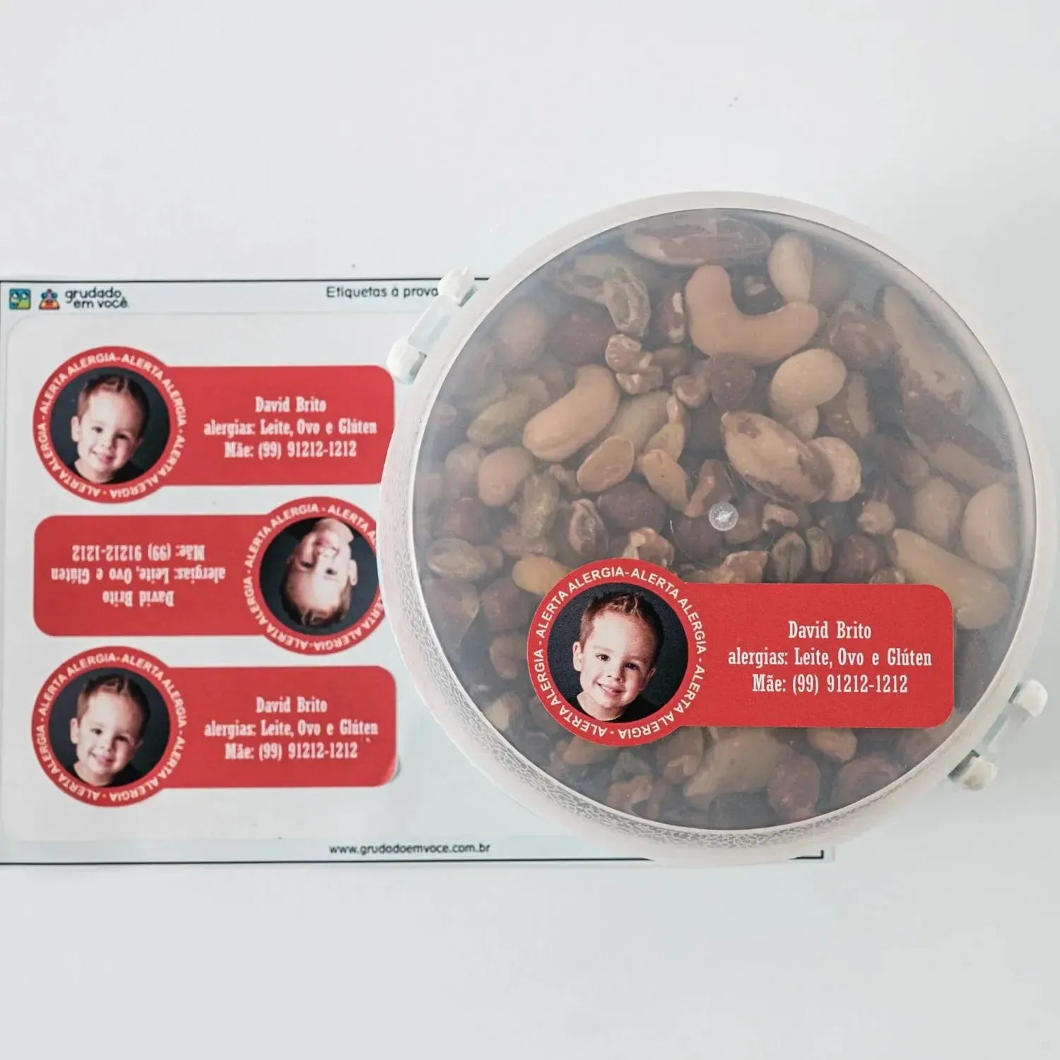 Alerta Alergia M-Grudado em Você-Personalizados