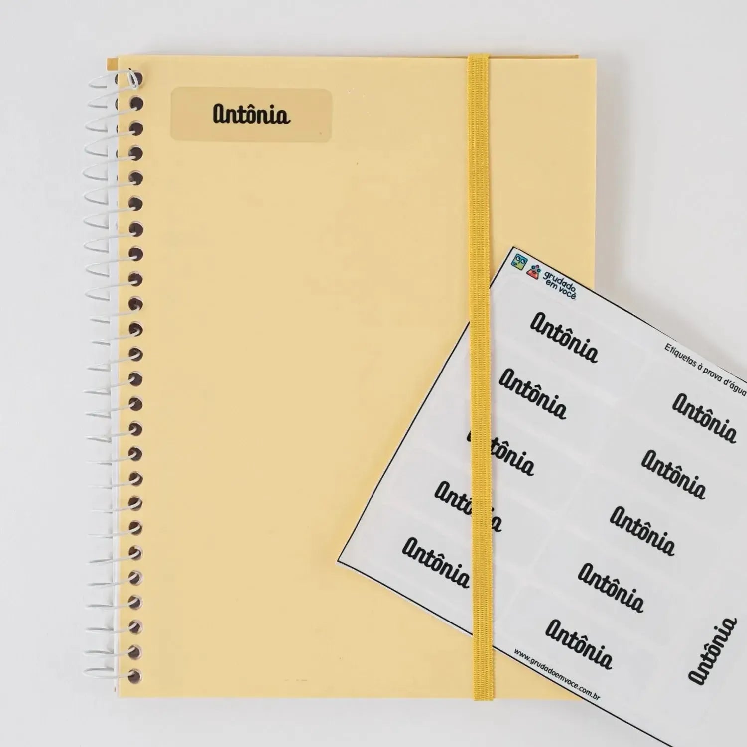 Etiqueta Média Transparente-Grudado em Você-Personalizados