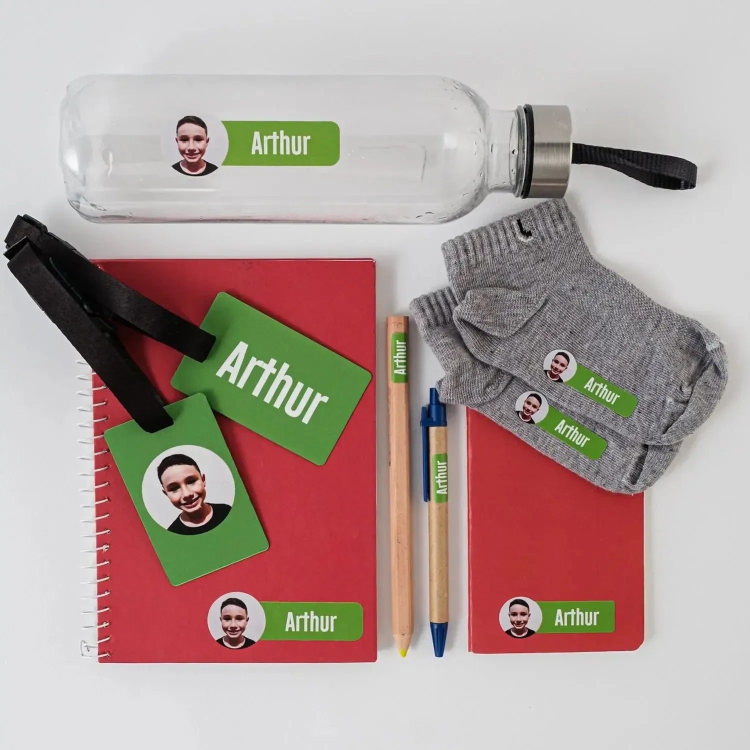 Kit de Etiquetas com Foto-Grudado em Você-Personalizados
