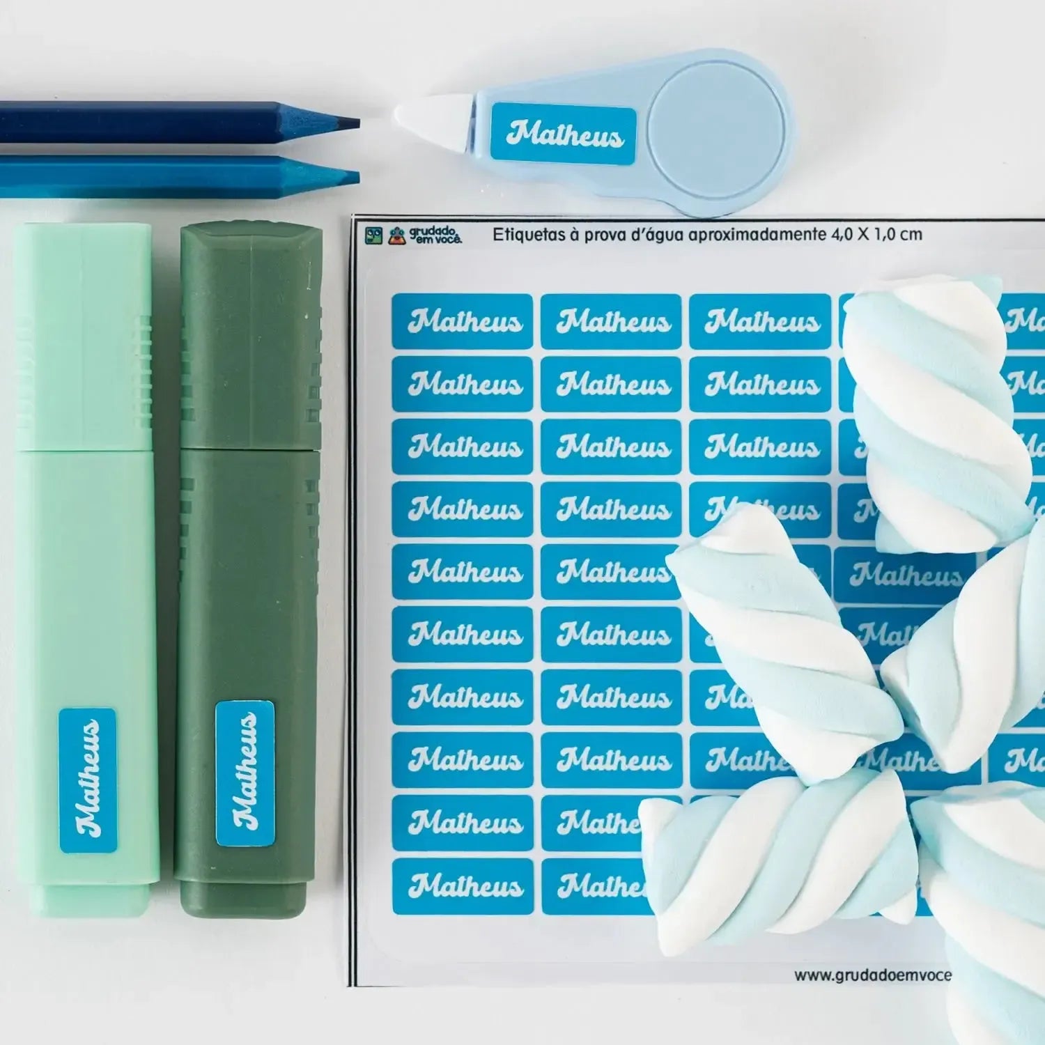 Etiqueta Super Mini-Grudado em Você-Personalizados